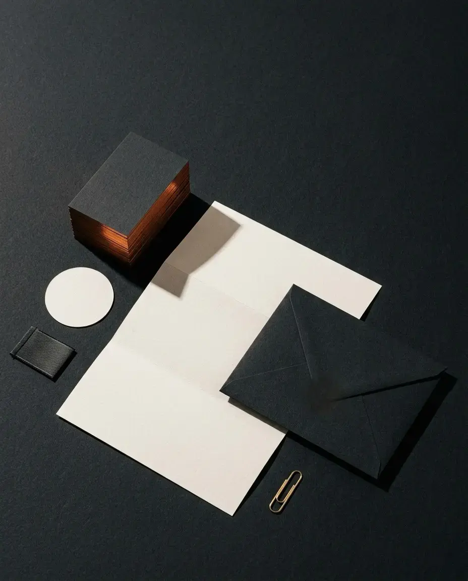 Flat lay de sistema de identidad de marca